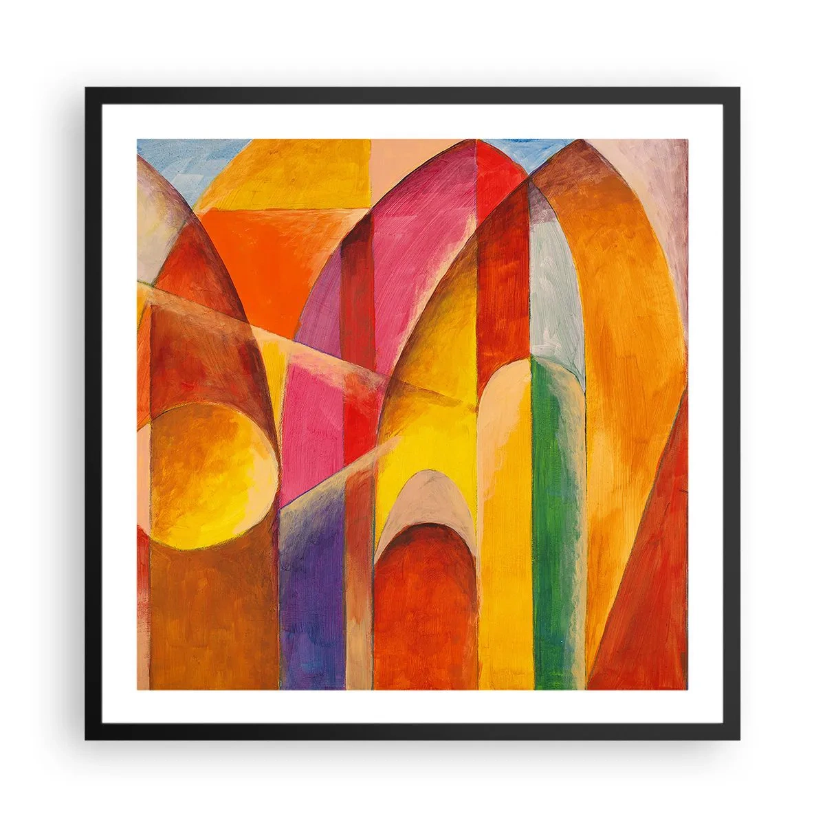 Poster in cornice nera - La cattedrale del sole - 60x60 cm