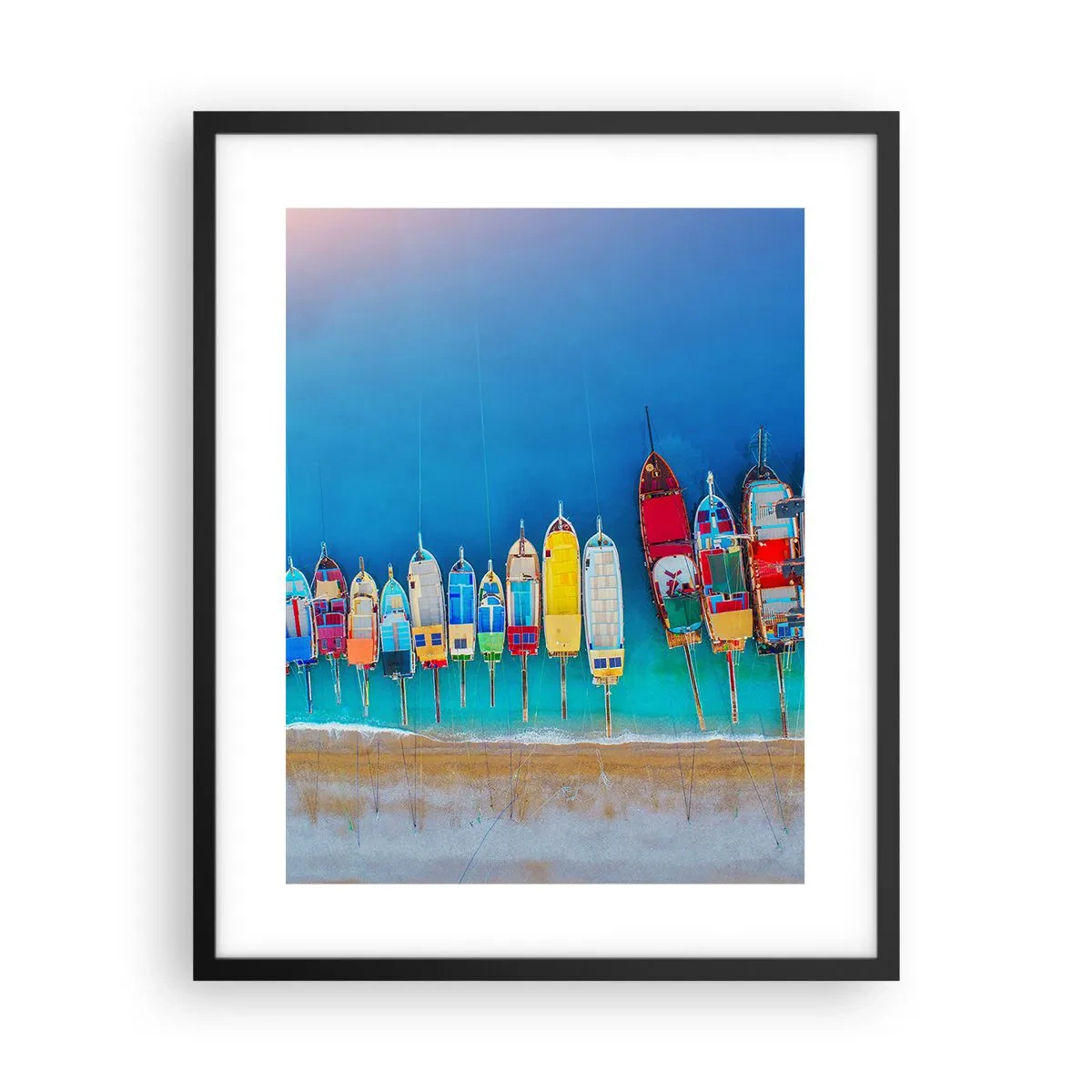 Poster in cornice nera - A volo d'uccello - 40x50 cm