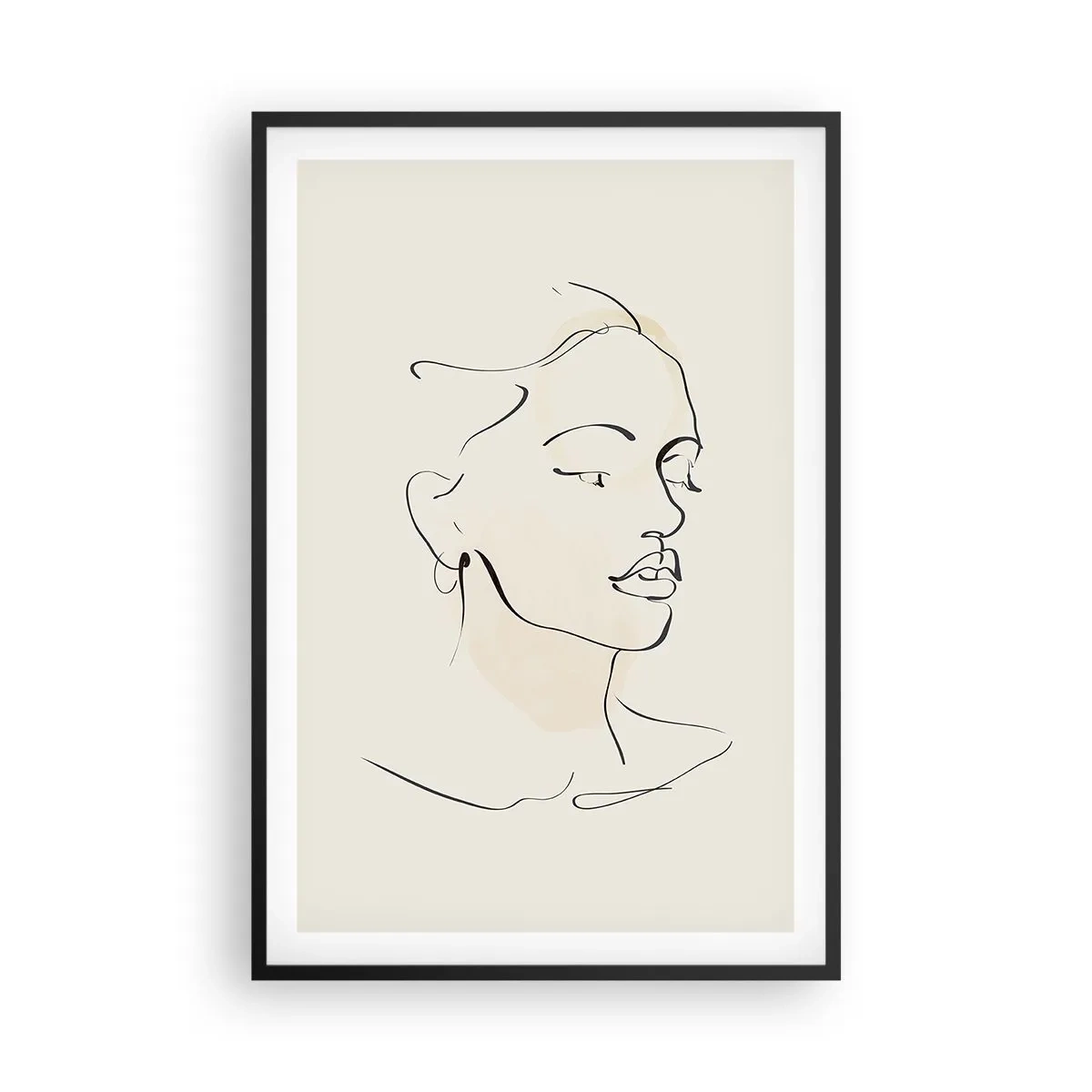 Poster in cornice nera - Linea sicura - 61x91 cm