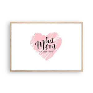 Poster in cornice rovere chiaro - È sempre il momento giusto - 91x61 cm