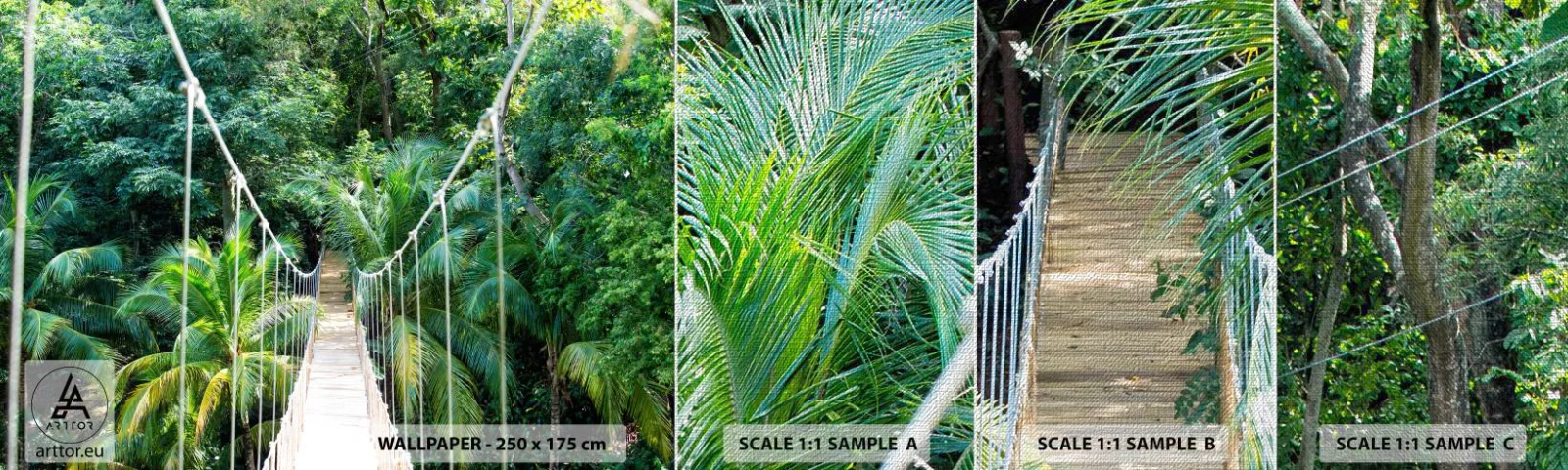 Campione di Fotomurale Premium Canvas - Welcome to the jungle! - Paesaggio, Giungla, Honduras - 100x30 cm