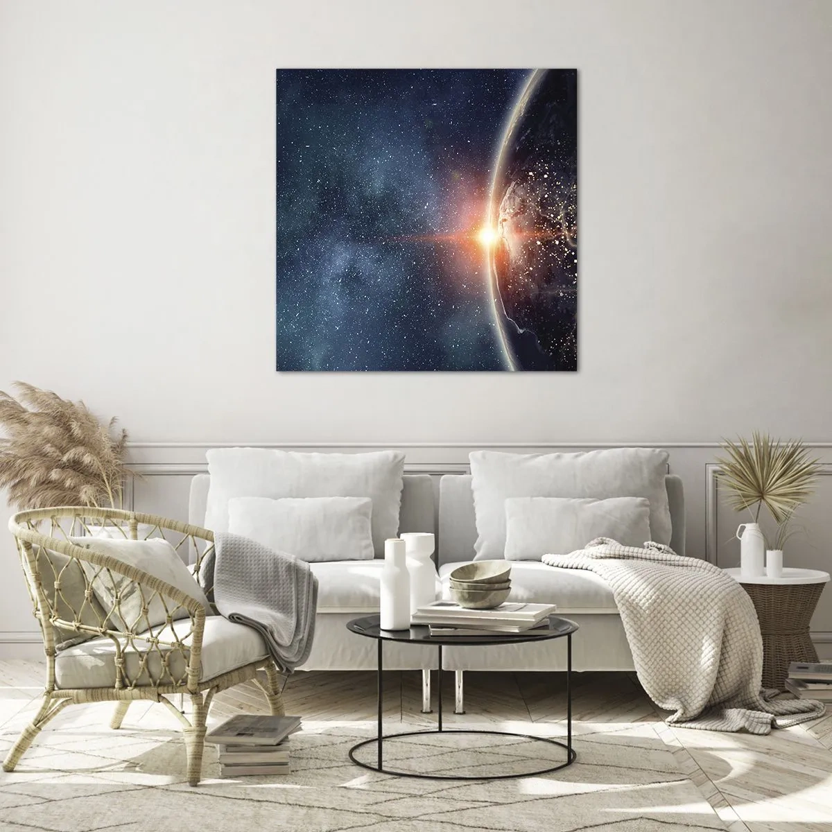 Quadro su vetro - In una nuova prospettiva - 40x40 cm