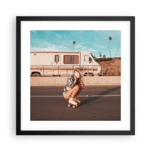 Poster in cornice nera - Sorridi per favore! - 40x40 cm