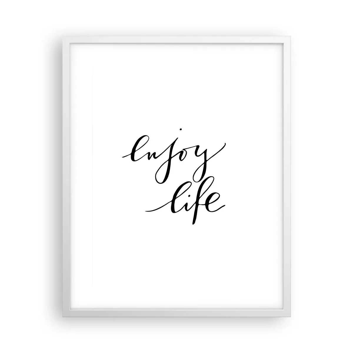 Poster in cornice bianca - Niente da aggiungere... - 40x50 cm