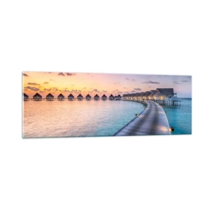 Quadro su vetro - Vacanze: ritorno alle fonti - 90x30 cm