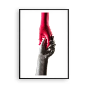 Poster in cornice nera - Insieme, sebbene diversi - 70x100 cm
