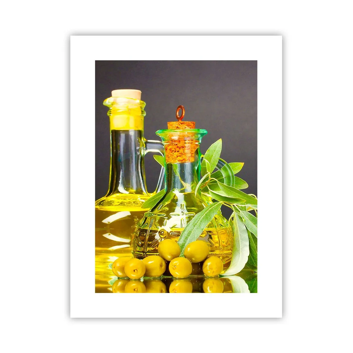 Poster - Natura morta con olive e olio - 30x40 cm