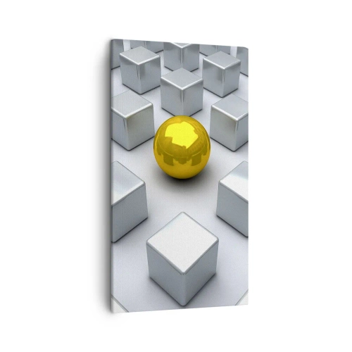 Quadro su tela - Stampe su Tela - Perché io? Composizione geometrica - 45x80 cm