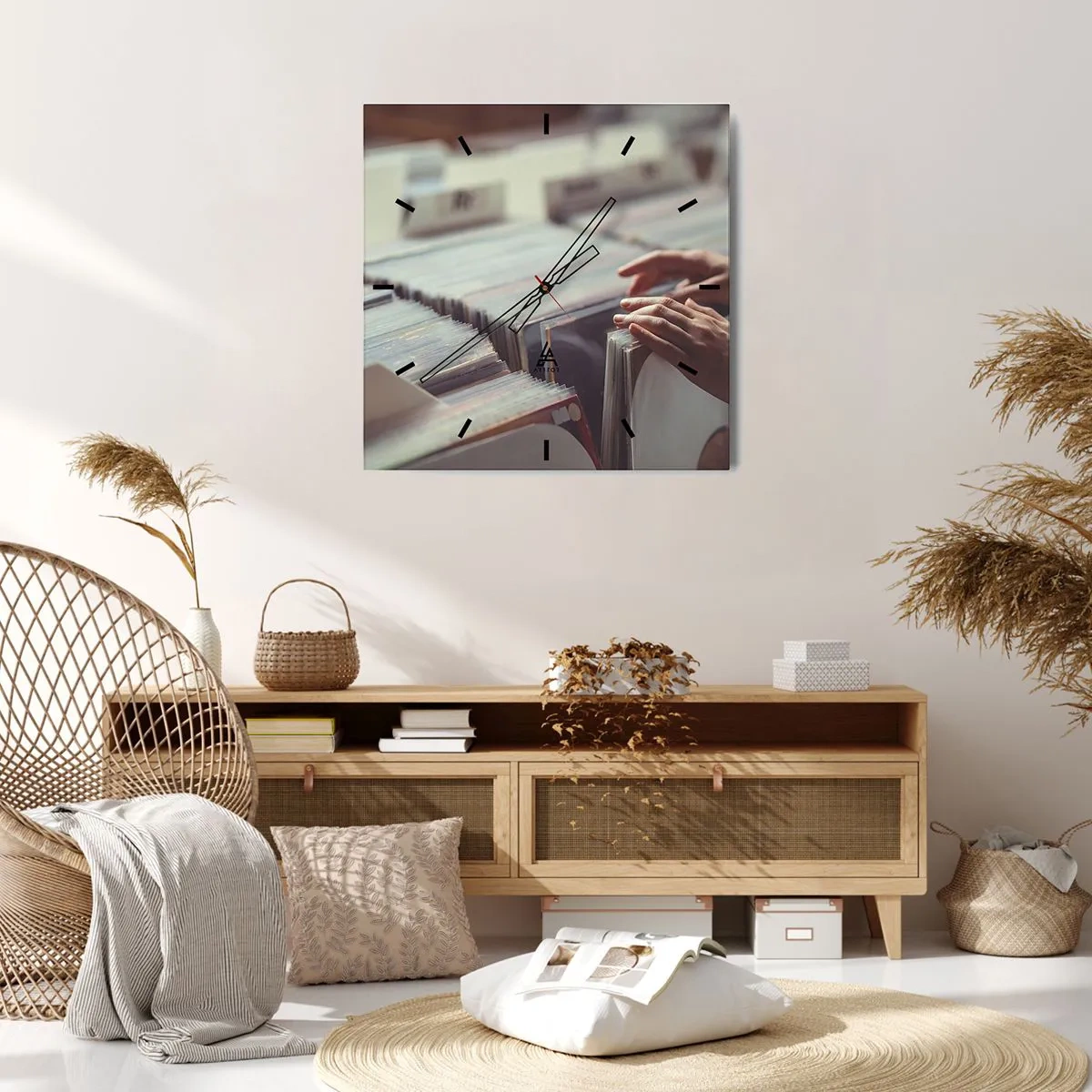 Orologio da parete - Orologio in Vetro - Alla ricerca di emozioni - 40x40 cm