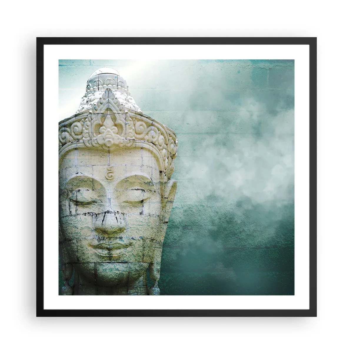 Poster in cornice nera - Cercando la luce - 60x60 cm
