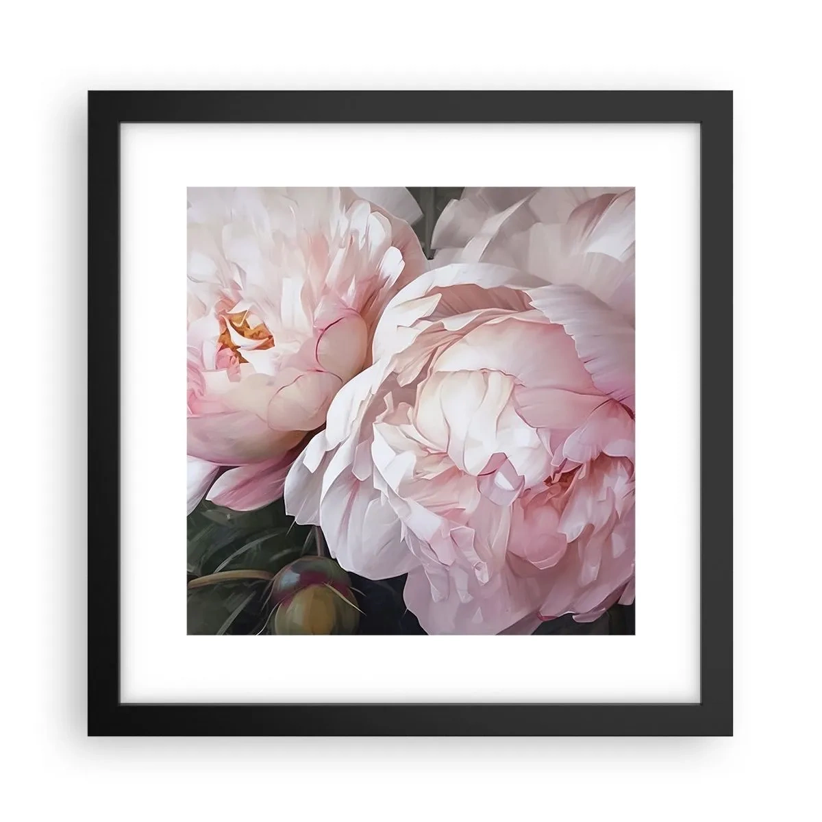 Poster in cornice nera - L'attimo della fioritura - 30x30 cm