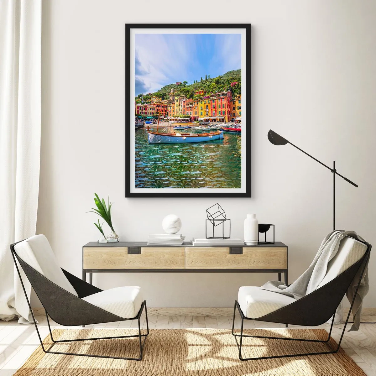 Poster in cornice nera - Mattino italiano - 30x40 cm