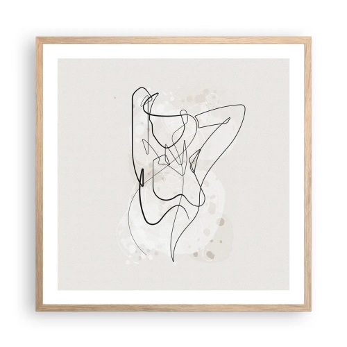 Poster in cornice rovere chiaro - L'arte della seduzione - 60x60 cm