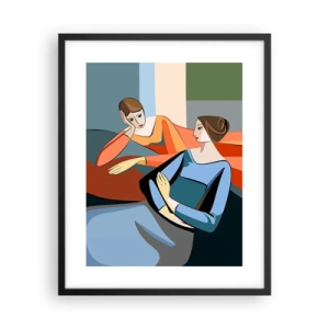 Poster in cornice nera - Il momento delle confidenze - 40x50 cm