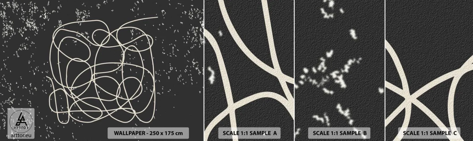 Campione Di Fotomurale Standard Eco - Il caos dei pensieri - Astrazione, Grafica, Pezzo - 100x30 cm