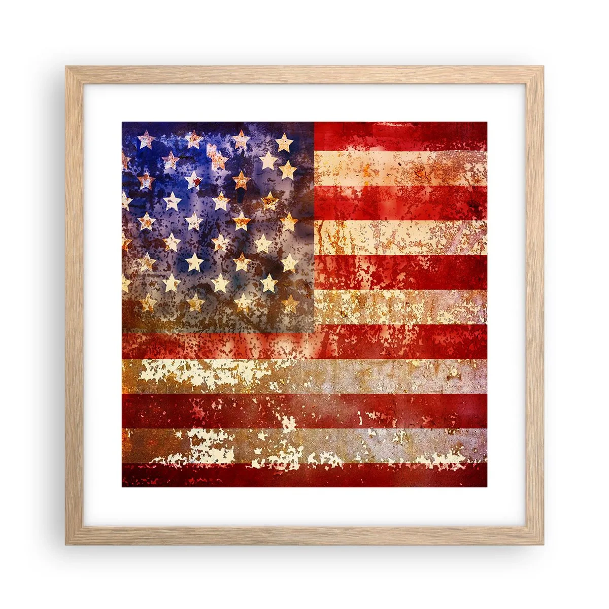 Poster in cornice rovere chiaro - L'attimo non passa - 40x40 cm