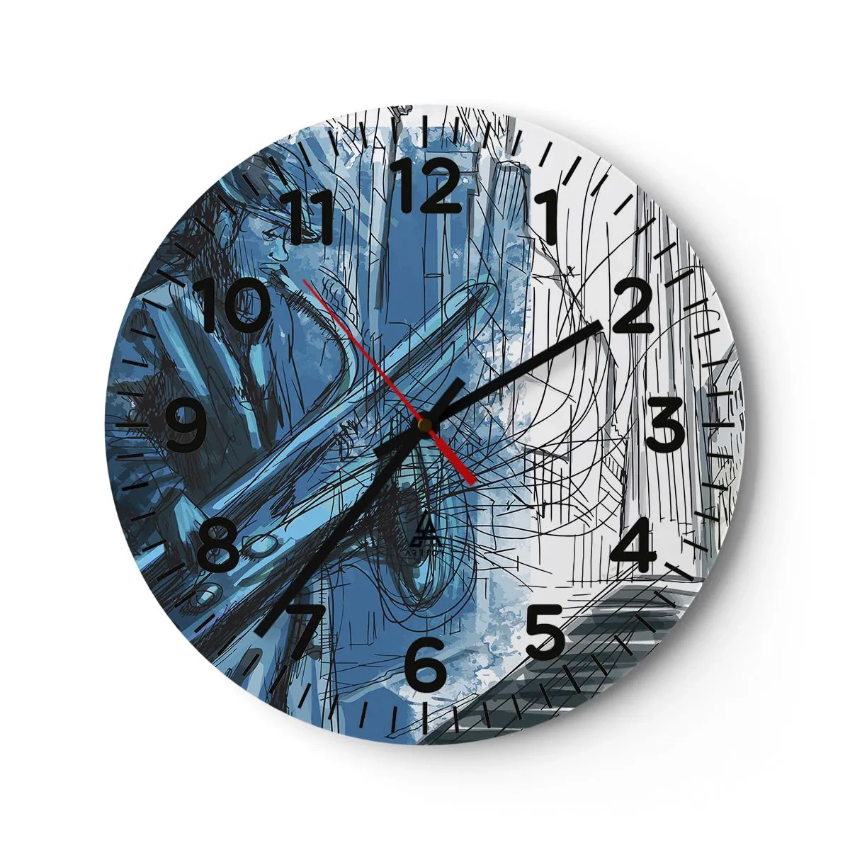 Orologio da parete - Orologio in Vetro - Rapsodia urbana - 40x40 cm