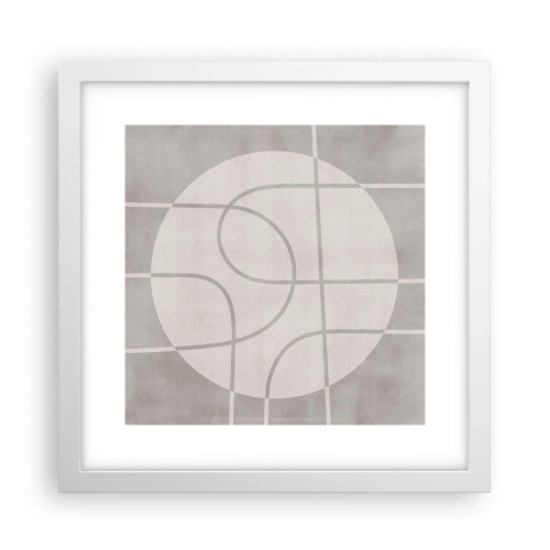 Poster in cornice bianca - Tondo e dritto - 30x30 cm