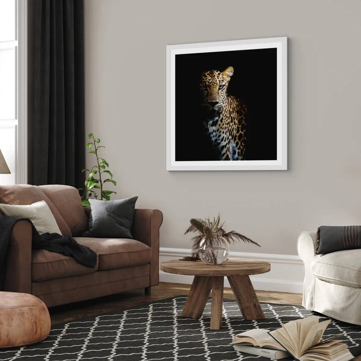 Poster in cornice bianca - Bellezza tenebrosa - 60x60 cm