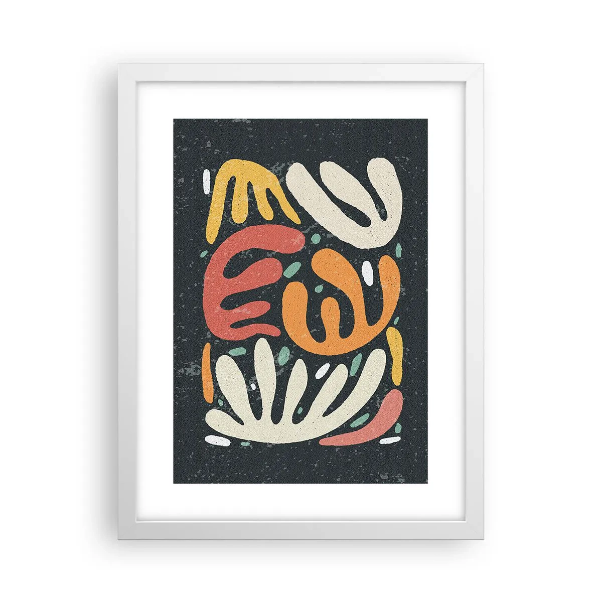 Poster in cornice bianca - Composizione: adesso ti acchiappo - 30x40 cm