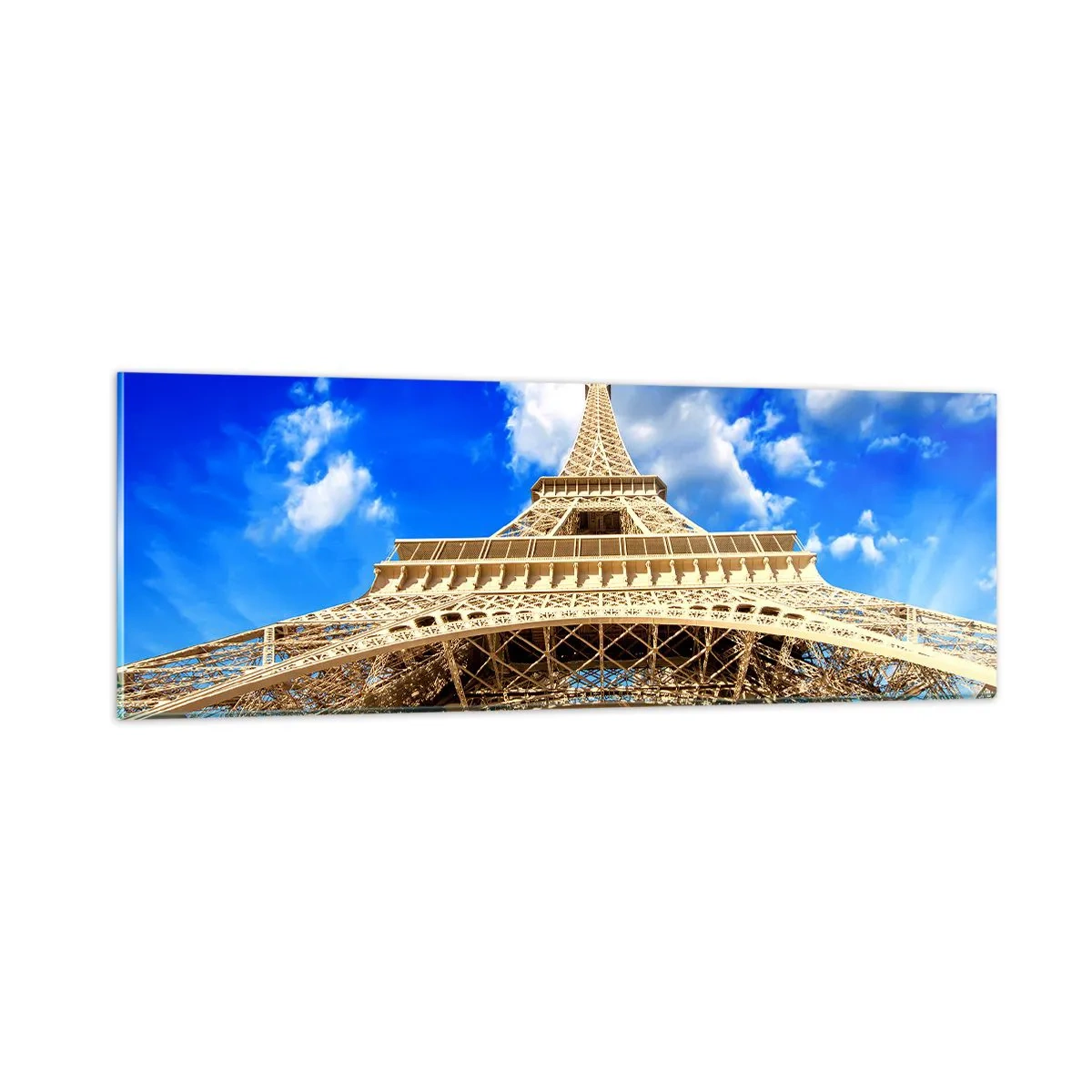 Quadro su vetro - Toccare il cielo e le nuvole - 90x30 cm