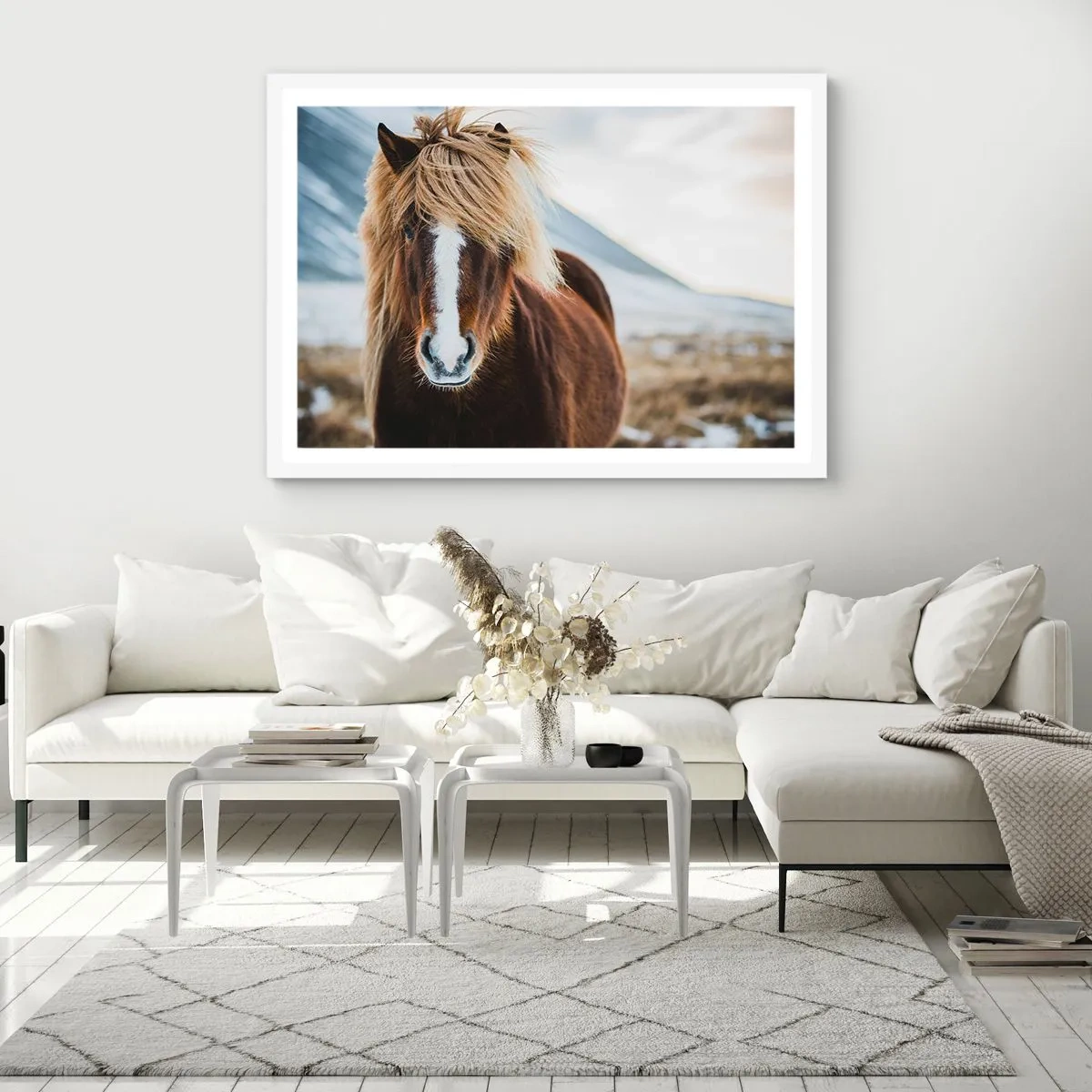 Poster in cornice bianca - Senti la libertà? - 70x50 cm