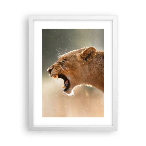 Poster in cornice bianca - Prova a non ascoltare - 30x40 cm