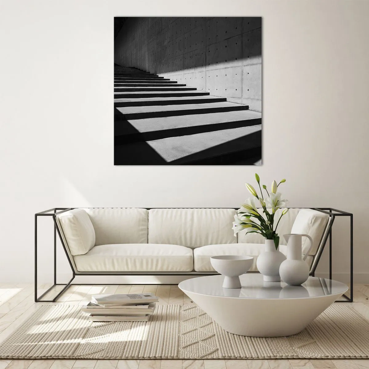 Quadro su vetro - La bellezza severa del modernismo - 70x70 cm