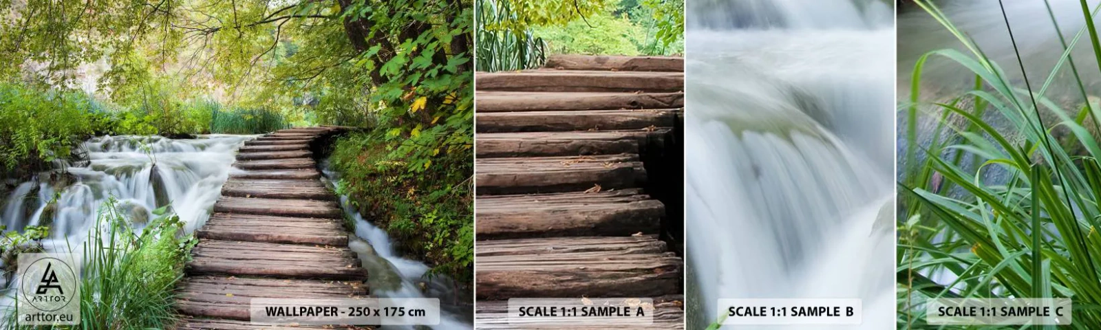 Campione Di Fotomurale Standard Eco - Acqua per niente tranquilla - Paesaggio, Croazia, Natura - 100x30 cm