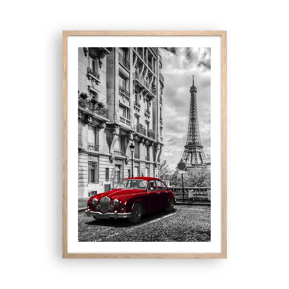 Poster in cornice rovere chiaro - Predatore in città - 50x70 cm