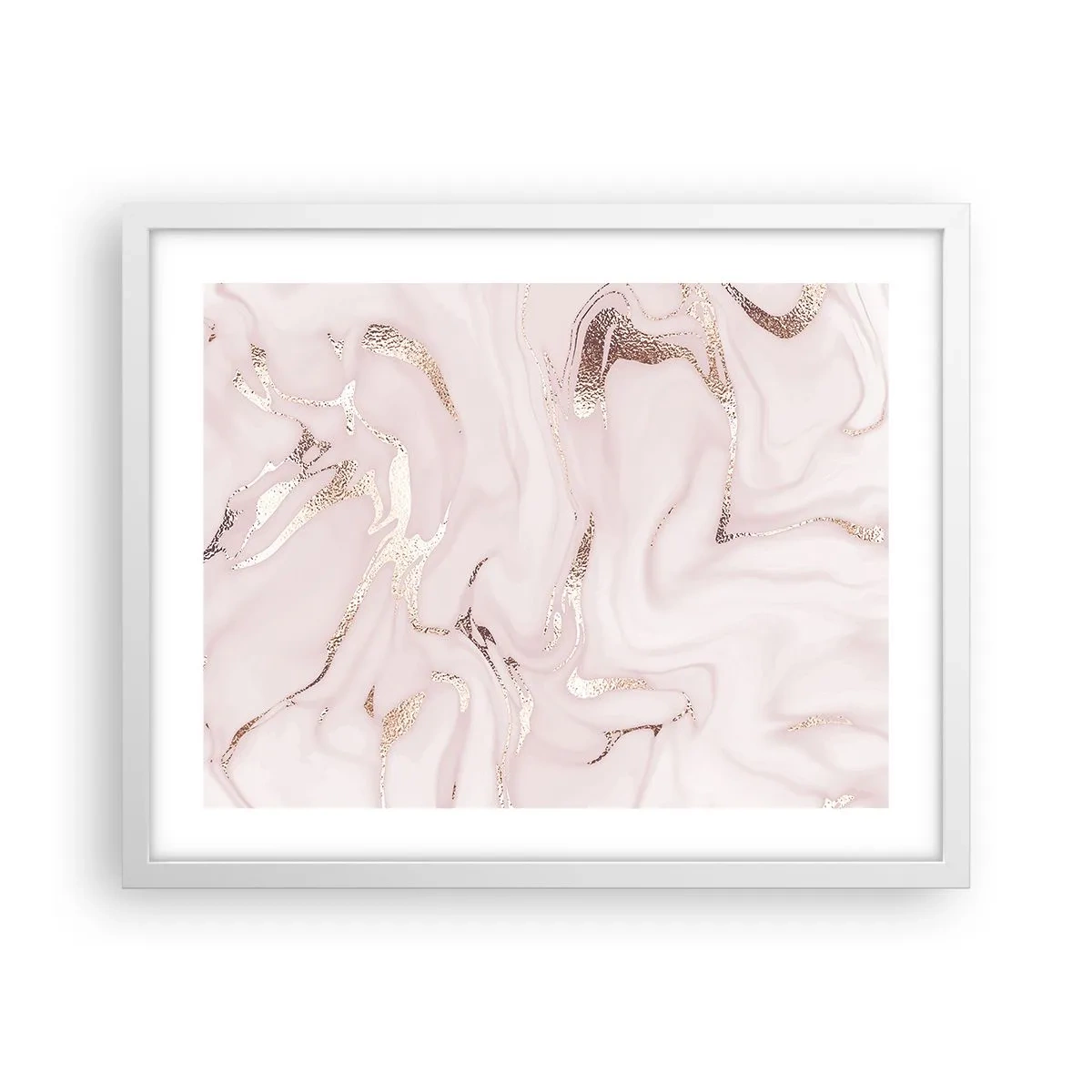 Poster in cornice bianca - Nella follia rosa - 50x40 cm