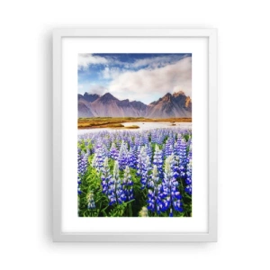 Poster in cornice bianca - Forza e asprezza accanto alla mitezza - 30x40 cm