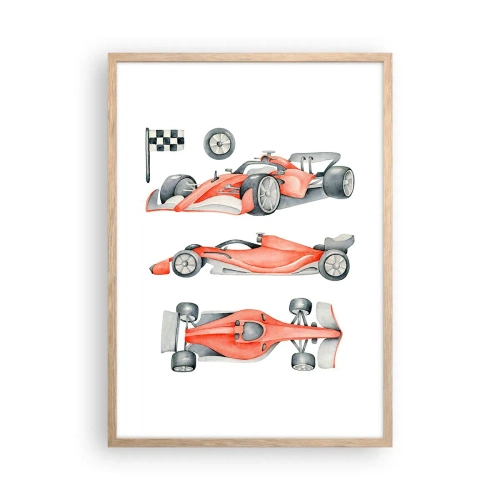 Poster in cornice rovere chiaro - Inseguendo i sogni - 50x70 cm