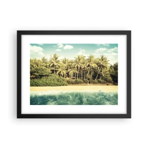 Poster in cornice nera - Forse qui? - 40x30 cm