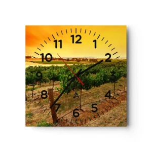 Orologio da parete - Orologio in Vetro - Ubriacarsi di sole - 30x30 cm