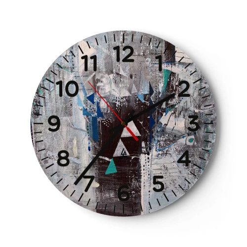 Orologio da parete - Orologio in Vetro - L'ordine superiore dei triangoli - 30x30 cm