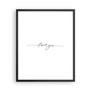 Poster in cornice nera - Bianco e nero - 40x50 cm