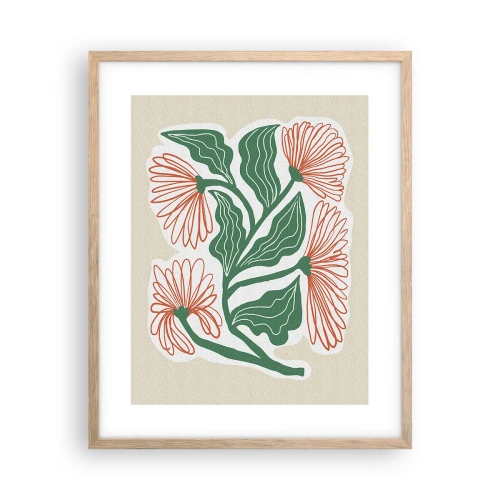 Poster in cornice rovere chiaro - Folklore e modernità - 40x50 cm