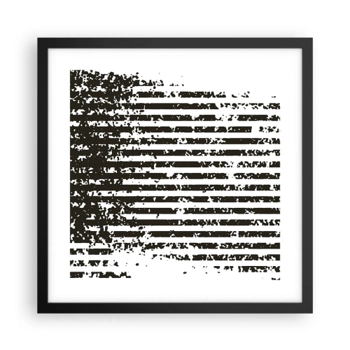Poster in cornice nera - Ritmo e rumore - 40x40 cm