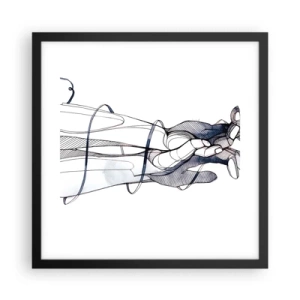 Poster in cornice nera - Studio del tocco - 40x40 cm