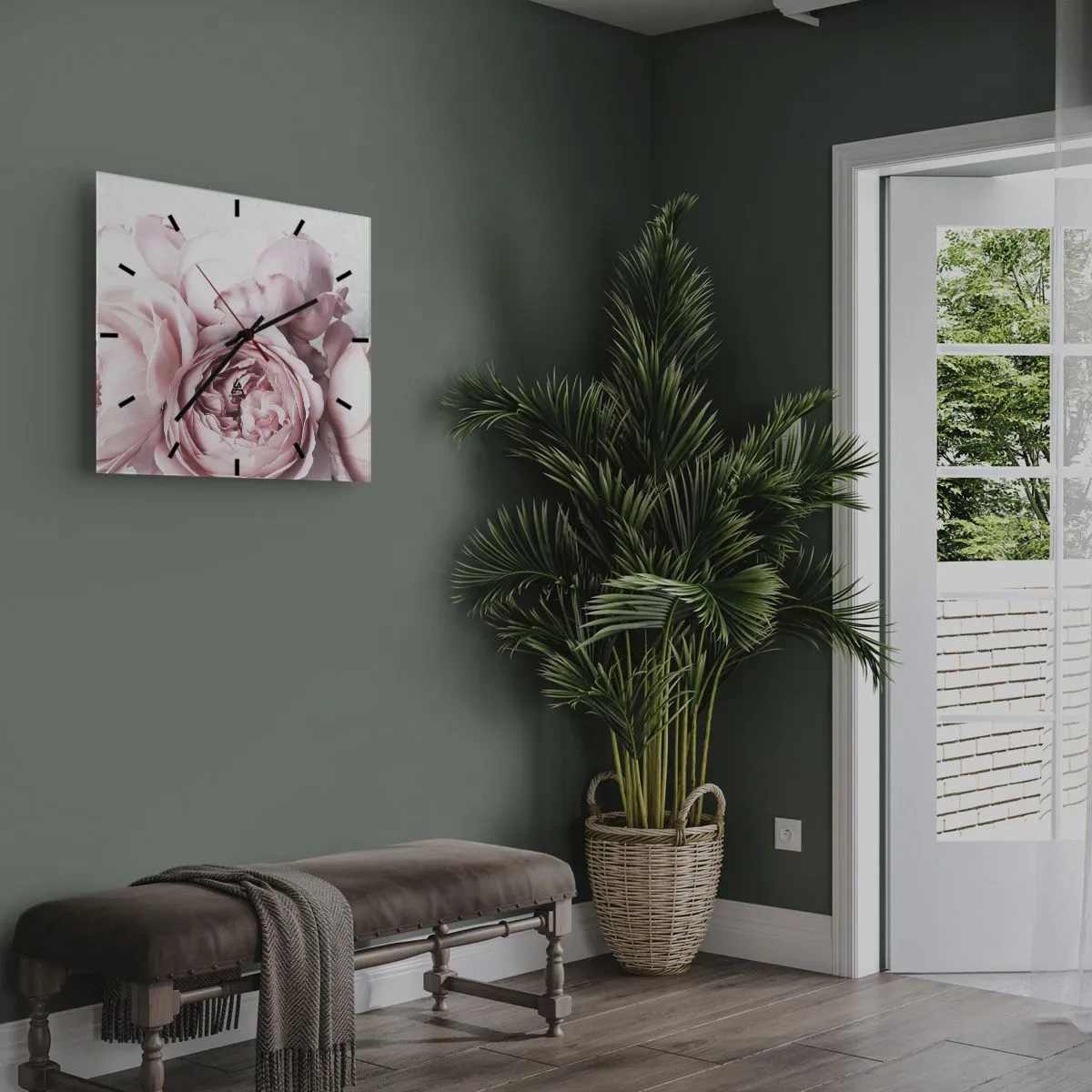 Orologio da parete - Orologio in Vetro - Per i romantici - 30x30 cm