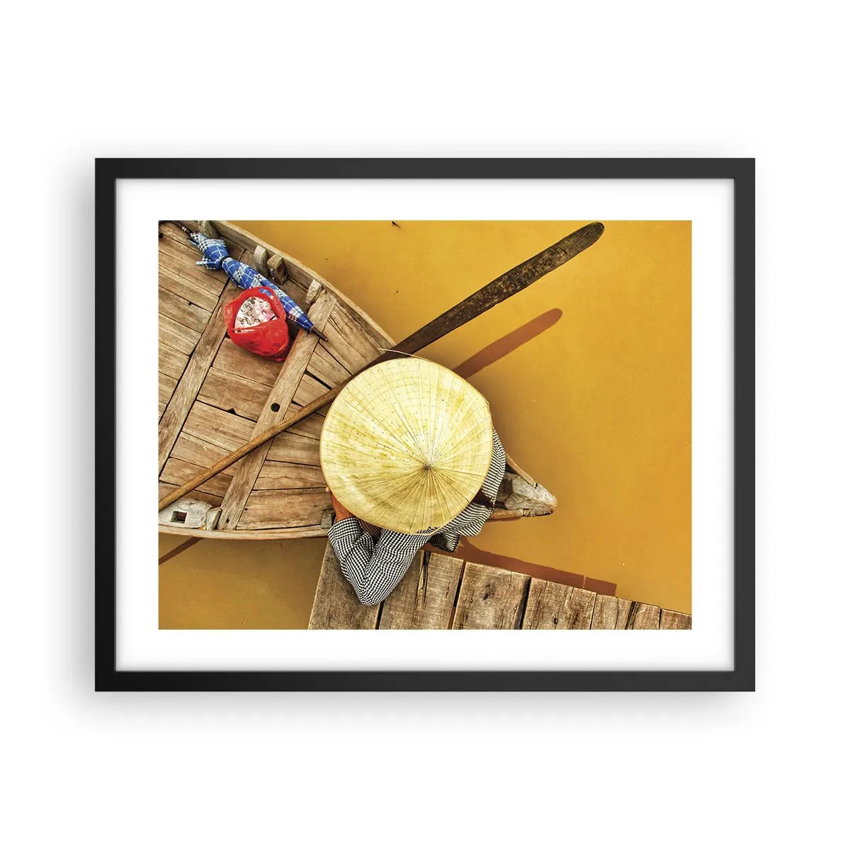 Poster in cornice nera - Vita sul Fiume Giallo - 50x40 cm