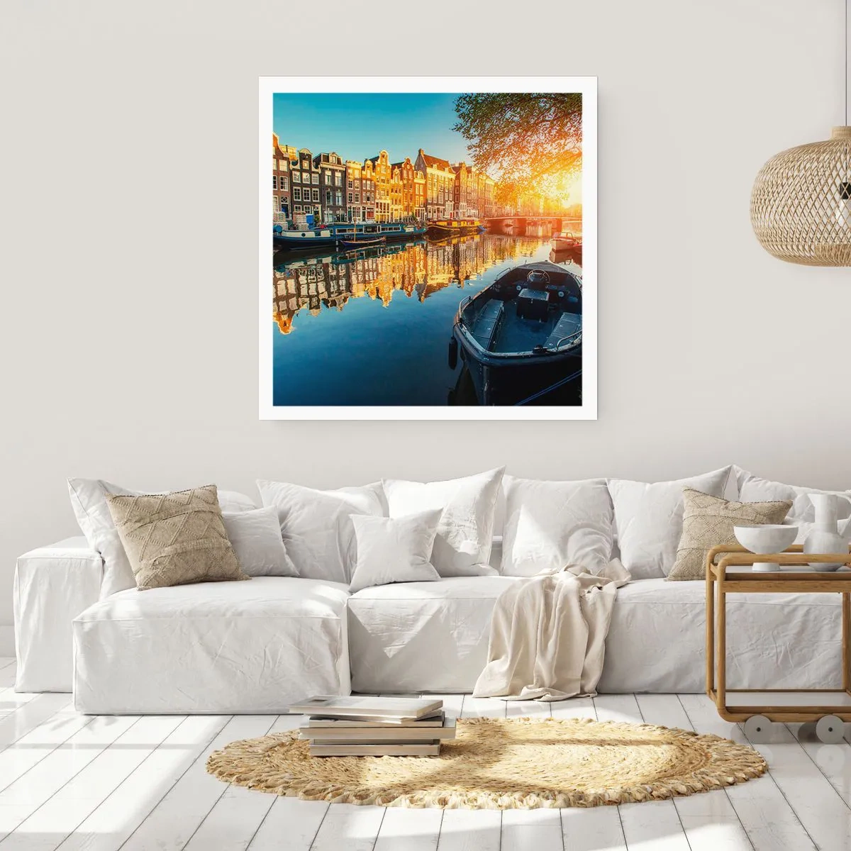 Poster - L'alba ad Amsterdam - 60x60 cm