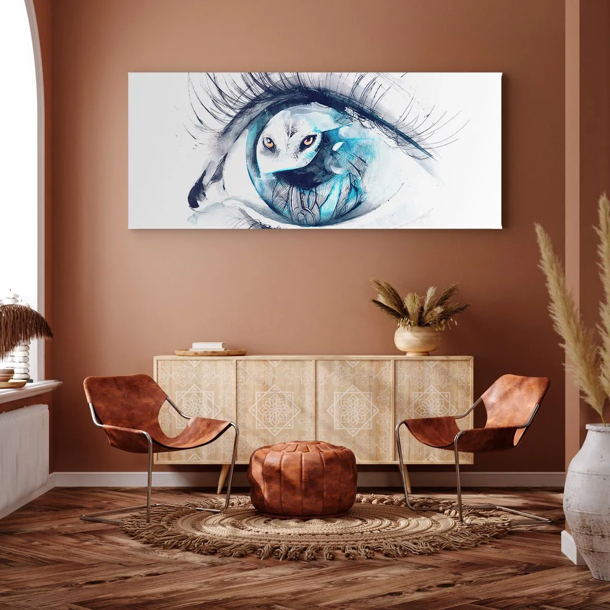 Quadro su tela - Stampe su Tela - Faccia a faccia con la natura selvaggia - 90x30 cm