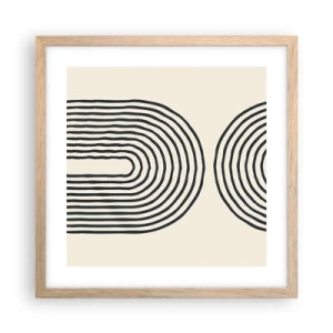 Poster in cornice rovere chiaro - Tra un attimo... - 40x40 cm