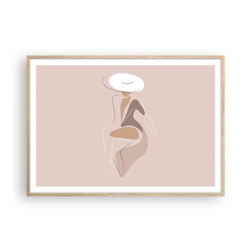 Poster in cornice rovere chiaro - Essere una dama - 100x70 cm