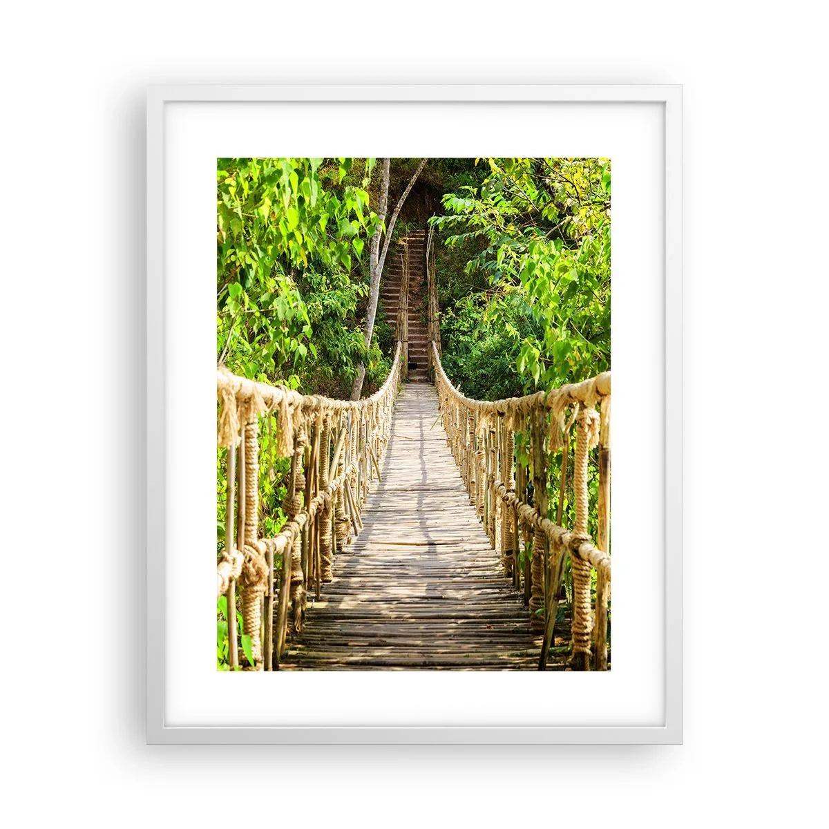 Poster in cornice bianca - Sospeso nel verde - 40x50 cm