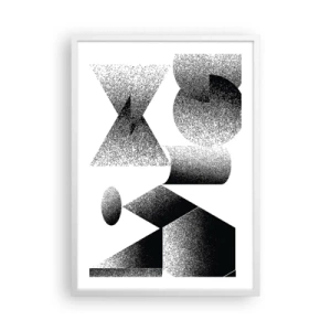 Poster in cornice bianca - Angoli e ovali - 50x70 cm
