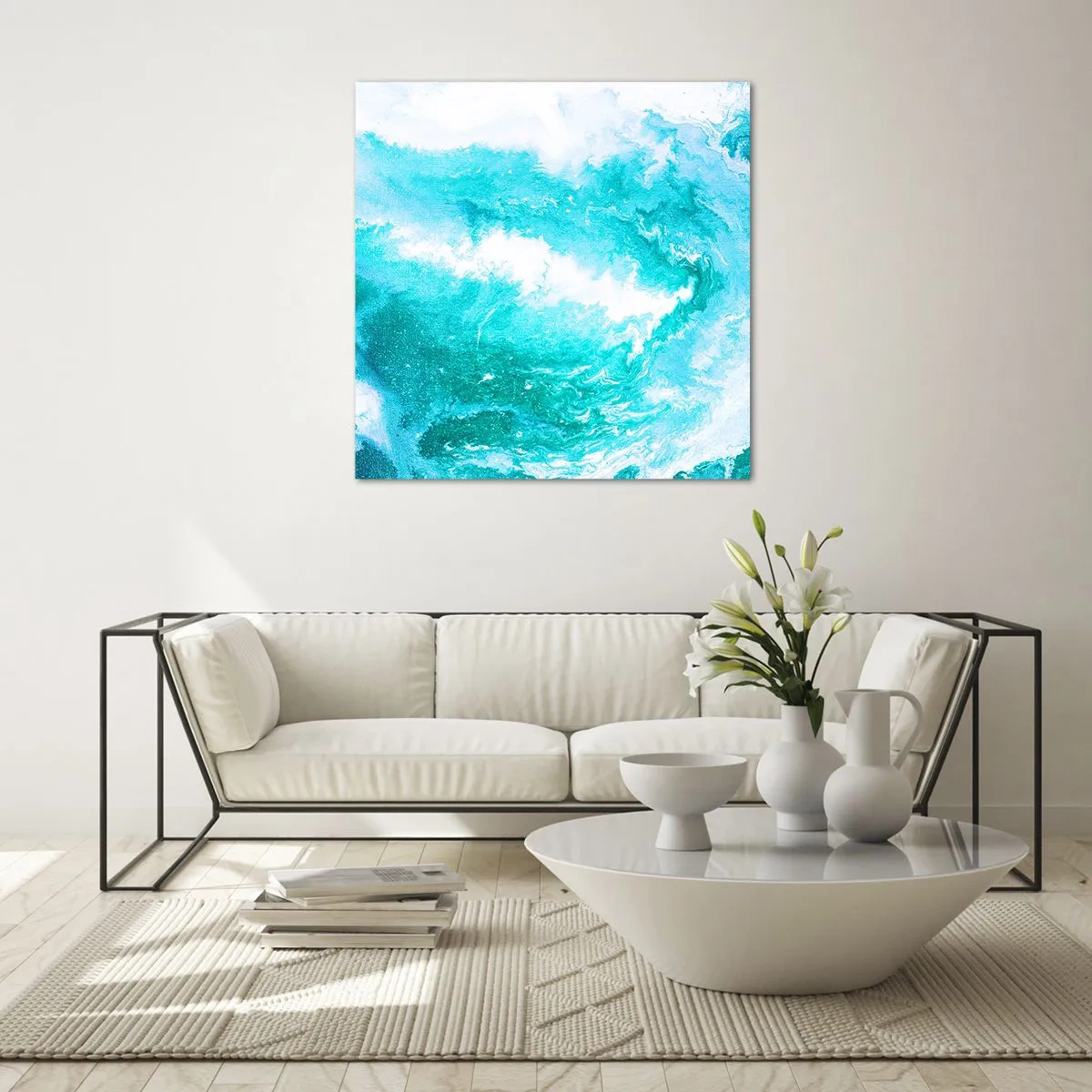 Quadro su vetro - Nel vortice degli elementi - 50x50 cm