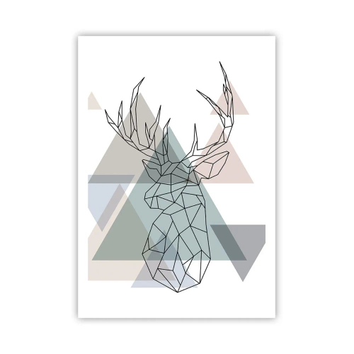 Poster - Nel bosco geometrico - 70x100 cm